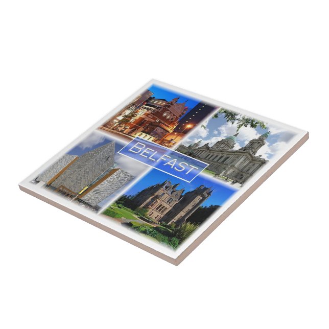 NIR003 BELFAST, Northern Ireland, Ceramic Tile (Side)