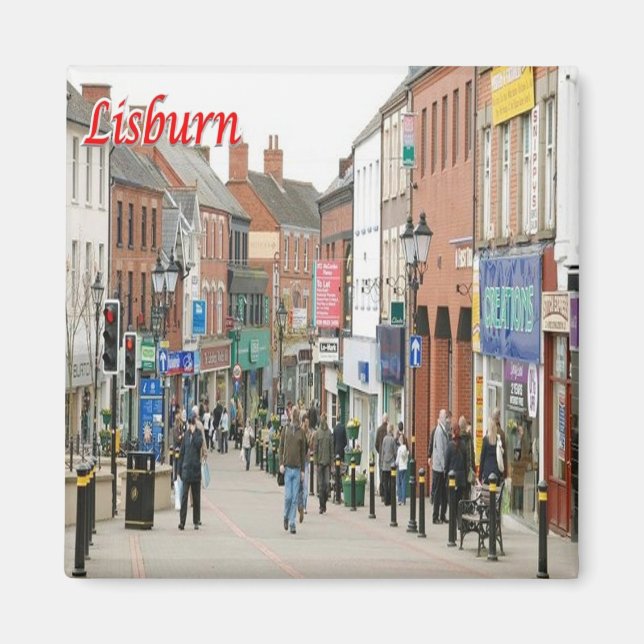 NIR014 LISBURN, Northern Ireland, Fridge Magnet (Front)