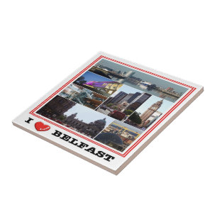 NIR016 BELFAST "I LOVE", Northern Ireland, Ceramic Tile