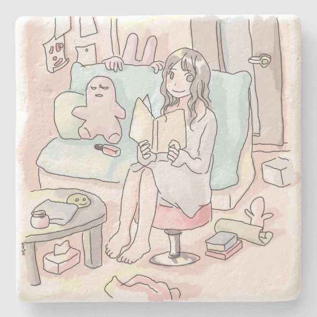Nirakujiku Stone Coaster (Front)