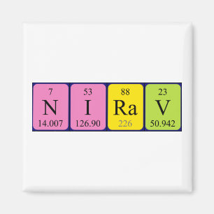 Nirav periodic table name magnet