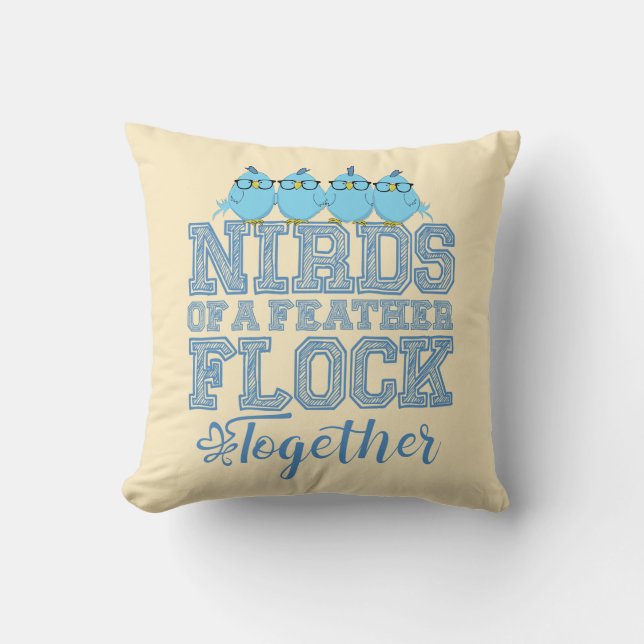 Nirds of a feather cushion (Front)