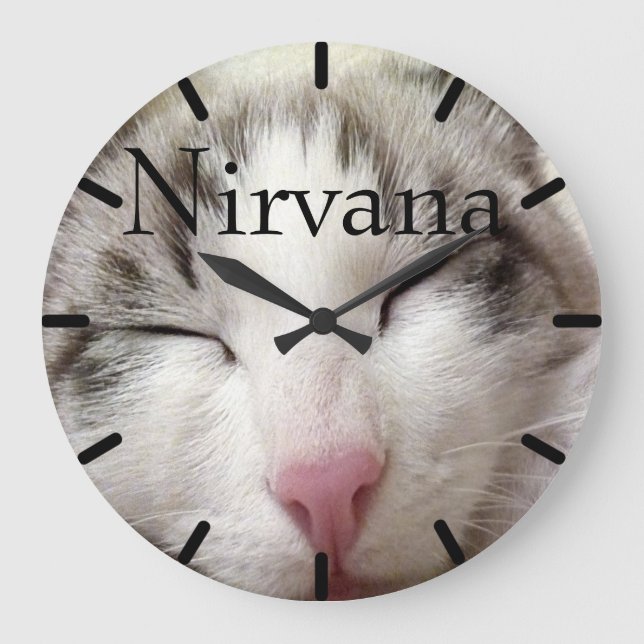 Nirvana Cat Large Clock (Front)