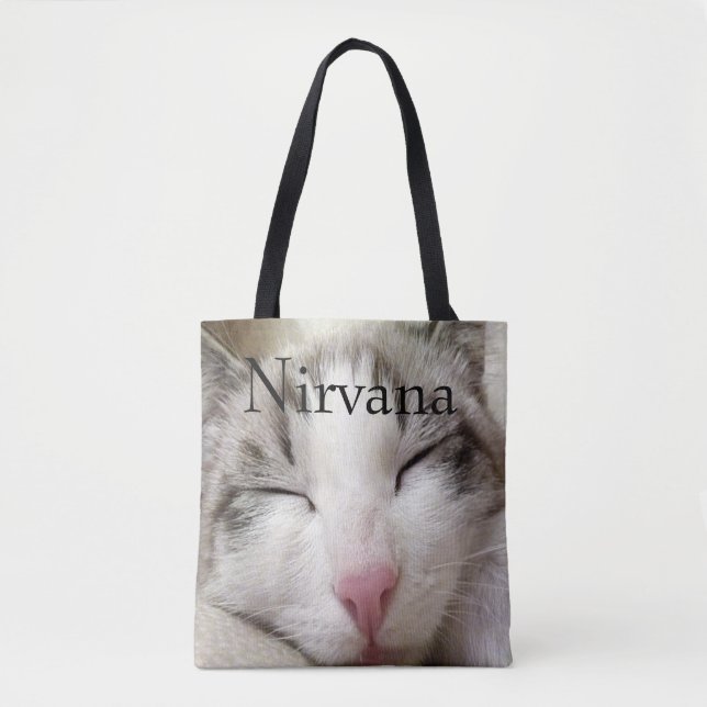 Nirvana Cat Tote Bag (Front)