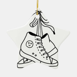 NIRVANA CONVERSE, CONVERSE, SNEAKERS, CUTE DESIGN CERAMIC ORNAMENT