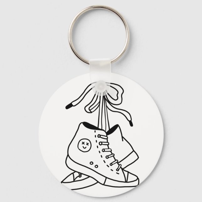 NIRVANA CONVERSE, CONVERSE, SNEAKERS, CUTE DESIGN KEY RING (Front)