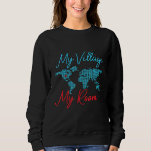 Nirvana World Map Village America Sweatshirt