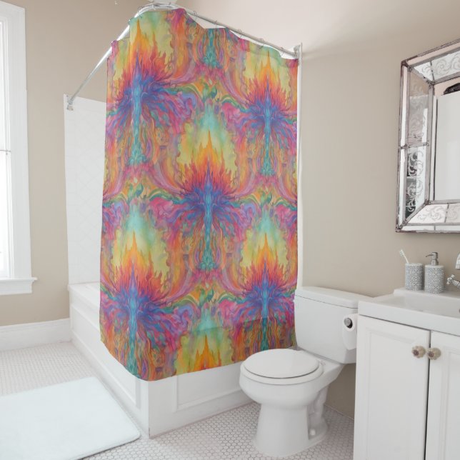 Nirvanic Fire Shower Curtain (In Situ)