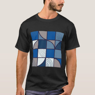 Nirvanna Warm Watercolor Stripes By Metastudio Blu T-Shirt