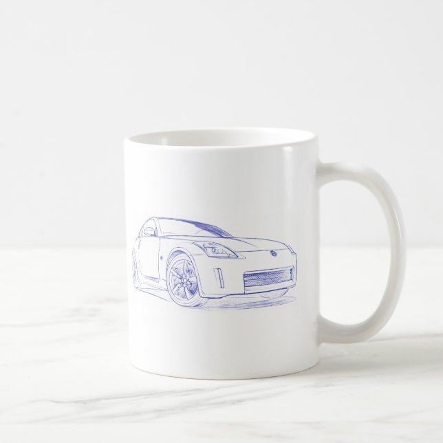 Nis 350Z Sketch Coffee Mug (Right)