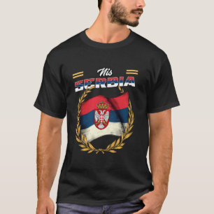 Nis Serbia Souvenir Srbija Flag T-Shirt