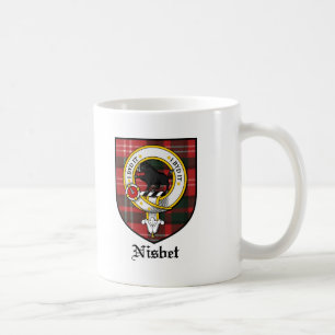 Nisbet Clan Crest Badge Tartan Coffee Mug