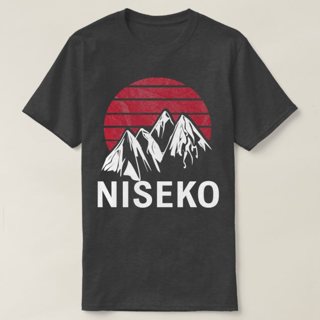 Niseko Hokkaido Island Japan Red Flag Ski Resort S T-Shirt (Design Front)
