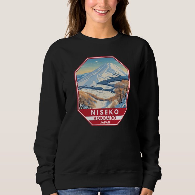 Niseko Hokkaido Japan Winter Travel Art Vintage Sweatshirt (Front)