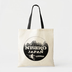 Niseko Japan black white ski reusable bag