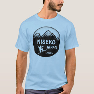 Niseko Japan blue snowboard art tee