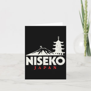 Niseko Japan Ski Resort Retro Skiing Snowboarding Card