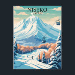 Niseko, Japan: Skiing Travel Vintage Postcard<br><div class="desc">Hit the powdery slopes of Niseko, Japan, with this vintage postcard featuring its world-class skiing terrain. Renowned for its deep snow, beautiful mountain views, and vibrant après-ski culture, Niseko is a dream destination for winter sports enthusiasts. This retro-style postcard captures the magic of skiing in Japan’s premier resort, inviting you...</div>