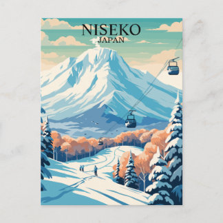 Niseko, Japan: Skiing Travel Vintage Postcard