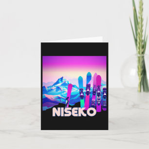 Niseko Ski - Retro 80's Style Skiing And Snowboard Card
