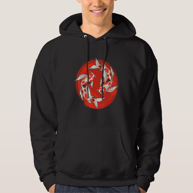 Nishikigoi Koi Asian Carp Pond Fish Japanese Koi F Hoodie (Front)