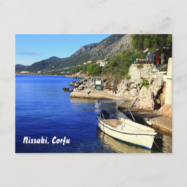 Nissaki, Corfu Postcard (Front)