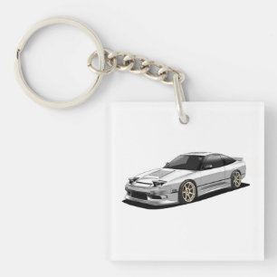 nissan 240sx hand drawn artwork key ring