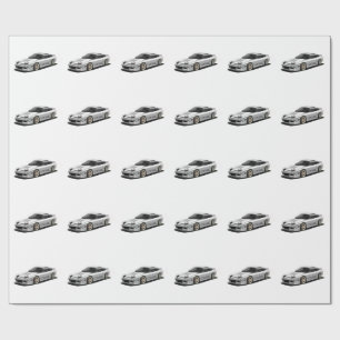 nissan 240sx hand drawn artwork wrapping paper