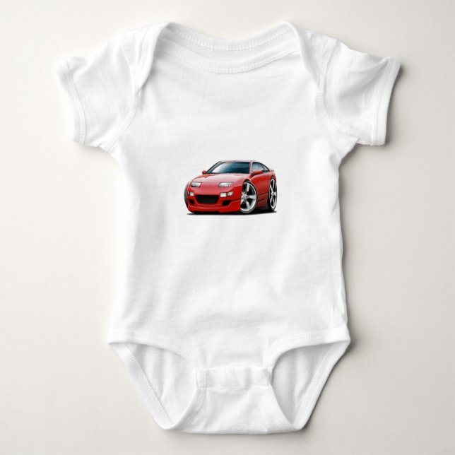 Nissan 300ZX Red Car Baby Bodysuit (Front)