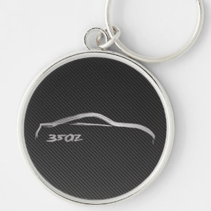 Nissan 350Z Logo with Faux Carbon Fibre Key Ring
