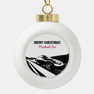 Nissan 350Z Rolling Shot Ceramic Ball Christmas Ornament