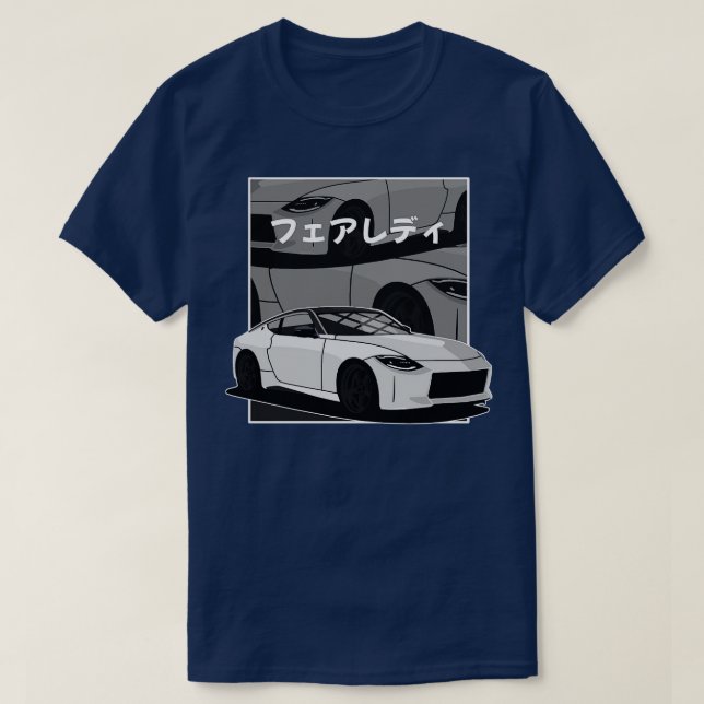 Nissan 400z z35 Japanese Comics T-Shirt (Design Front)