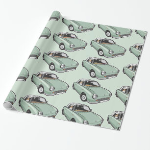 Nissan Figaro Emerald Green Wrapping Paper