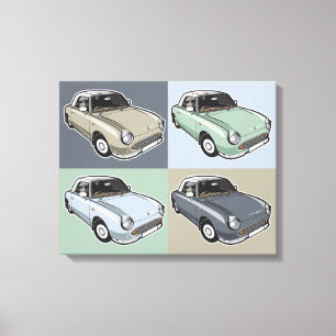 Nissan Figaro in four colours Canvas Print