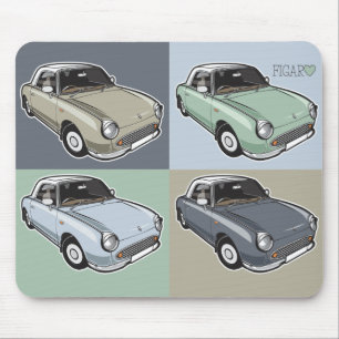 Nissan Figaro in four colours Mouse Pad