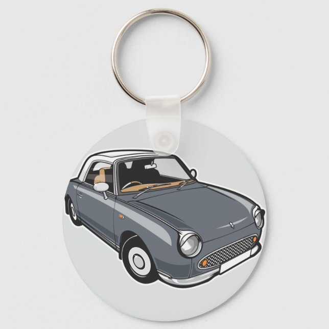 Nissan Figaro Lapiz Grey Key Ring (Front)