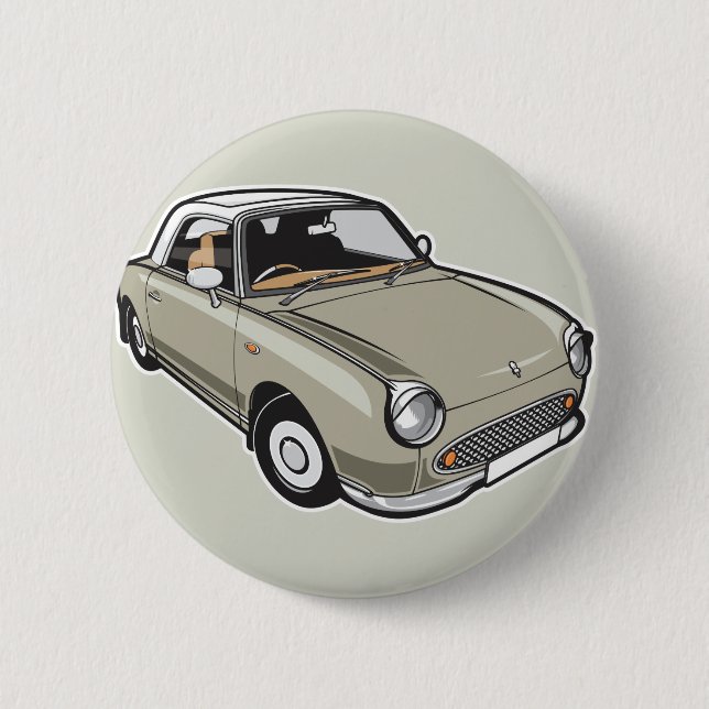 Nissan Figaro Topaz Mist 6 Cm Round Badge (Front)