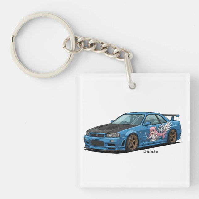 Nissan GT-R R34 Key Ring (Front)