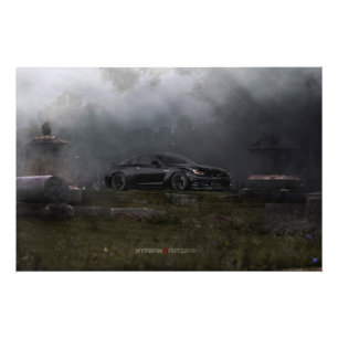 NISSAN GT-R R35 1400WHP IN 1800'S GRAVEYARD PHOTO PRINT