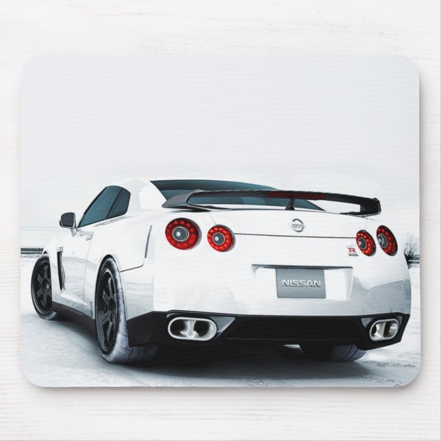 Nissan GT-R White Mouse Pad (Front)