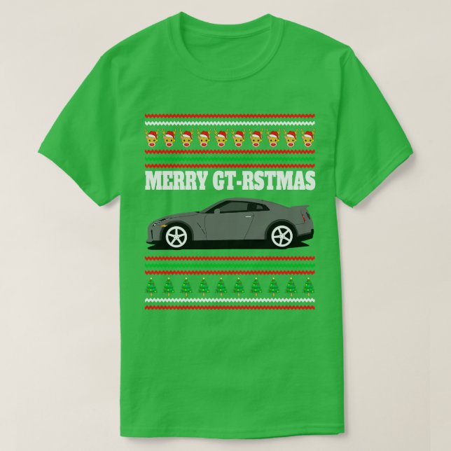Nissan GTR R35 Merry Gtrstmas T-Shirt (Design Front)