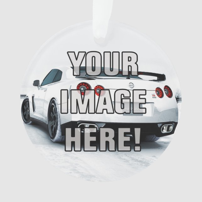 Nissan Skyline GT-R "add your photo!" Ornament (Front)