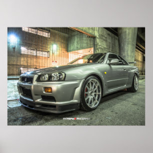 Nissan Skyline GT-R R34 in Downtown Los Angeles Poster