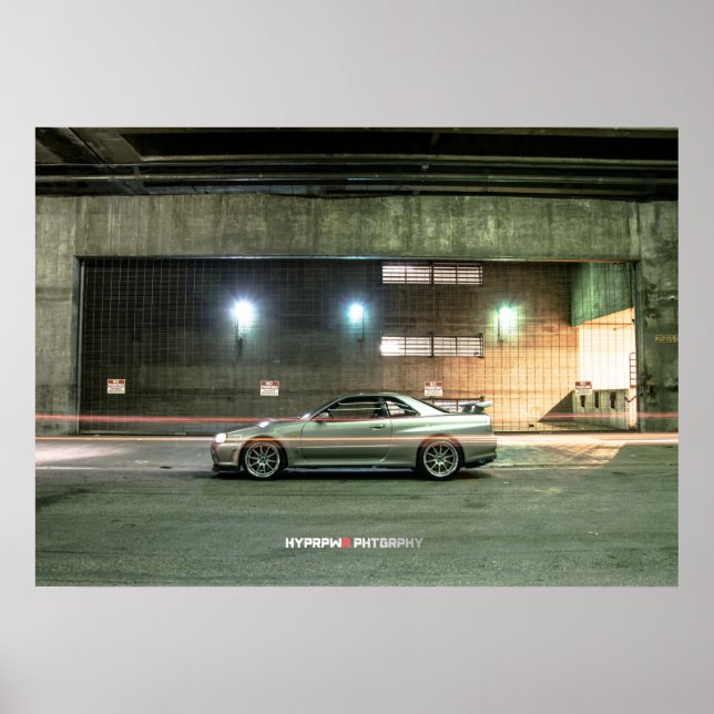 Nissan Skyline GT-R R34 in Downtown Los Angeles Poster (Front)