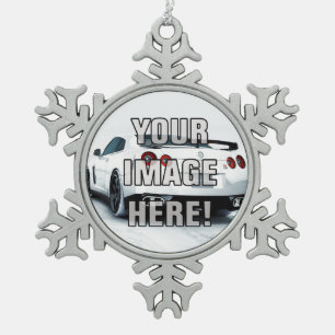 Nissan Skyline GTR Photo - Add your car Snowflake Pewter Christmas Ornament