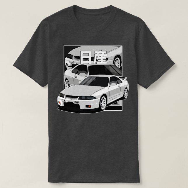 Nissan Skyline Gtr r33 Japanese Comics T-Shirt (Design Front)