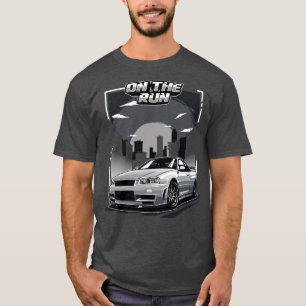 Nissan Skyline GTR R34 On The Run T-Shirt