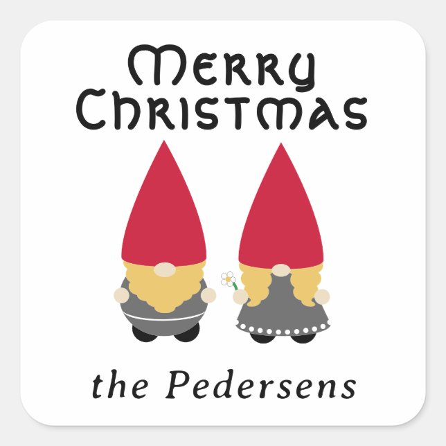 Nisse Folk - Personalised Square Sticker (Front)