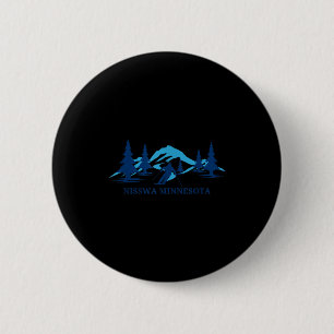 Nisswa minnesota ski resort skiing skier 6 cm round badge