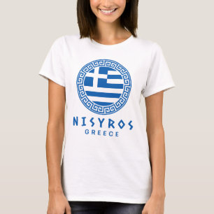 Nisyros And Flag Of Greece Women's White T-Shirt